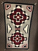 Authentic Navajo Handwoven wool rug.  1990’s vintage, perfect condition.  27” x 49”