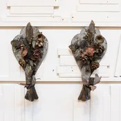 Pair of Antique Painted Tole Candle Sconces