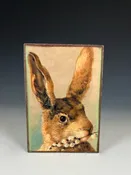 Vintage Rabbit Head Poster Board — Suzanne Crane Fine Stoneware