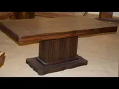 Andre Arbus dining table (#1598) — Calderwood Gallery is a world class resource for original French Art Deco furniture. Works by Maurice Dufrene, Jacques Adnet, Ruhlmann, Jallot, Follot, Arbus, Leleu, Dominuque, Subes, Sue et Mare. Art Nouveau, decorative arts, iron works.