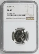 1956 Jefferson Nickel NGC PF 66