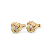 Vintage Diamond and Yellow Gold Knot Cufflinks — Prince Estate Jewelry