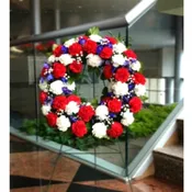 24 INCH PATRIOTIC WREATH FOR GRAVESITE  [TT-ANC7]