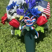 Patriotic Silk Cemetery Cone