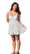 Crochet Flowy Dress White