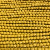 4mm Fire Polish -  Matte Dark Mustard