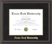 Texas Tech Diploma Frame with Embossed UltraSuede Matting