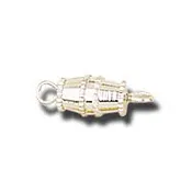 9mm Silver Non-Precious Heavy Screw Clasps