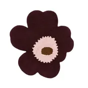 Marimekko Unikko Bath Mat Plum, Pink and Toffee