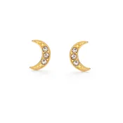 Amano Studio - Crescent Moon Crystal Stud Earrings