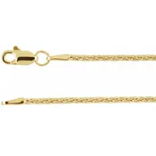 14K Gold 1.5mm Wheat Chain Necklace – 18”