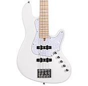 Cort Elrick NJS4 4-String Bass Guitar, White Finish w/ Maple Fingerboard &amp; Gig-Bag -