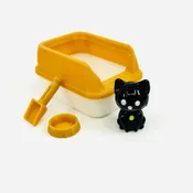 Miniature Cat Litter Box, Tan
