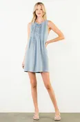 Ava Sleeveless Denim Dress