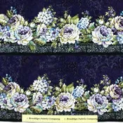 In The Beginning Carpet Bag Romance Border - Purple