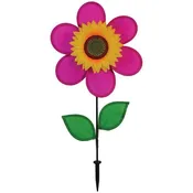 12" Sunflower Wind Spinner - Pink