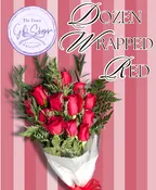 DOZEN WRAPPED RED ROSES