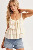 Bluivy Ruffle Tiered Camisole Top