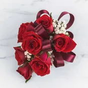 6 Red spray Rose Corsage
