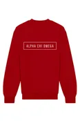 Alpha Chi Omega Blocked Crewneck Sweatshirt