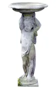 Cherub Garden Birdbath 48″