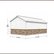 30x50 Stone Wainscot