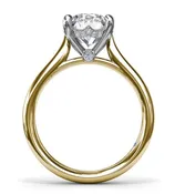 14KY 12D=0.059ctw Classic Oval Diamond Engagement Ring