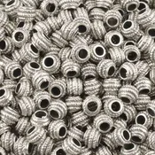 Casting Beads-5mm Tiny Rope Spacer-Antique Silver-Quantity 5