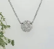 14k White Gold 0.65 Carat Pendant
