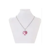 Breast Cancer Awareness Heart Pendant Necklace