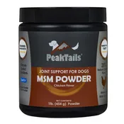 PeakTails MSM Powder for Dogs – 1 lb, Pure Organic Sulfur, Supports Joint Health & Mobility – US-Sourced MSM
