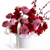 Crimson Blush Hatbox