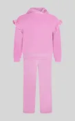 2 PC Little Girls Velour Lili Pullover Hoodie w Ruffle Detail + Little Girls Velour Flare