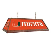 Miami Hurricanes Premium Wood Pool Table Light