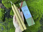 8" Hand Dipped Bayberry Taper Candles - Gift Boxed Pair for Christmas, New Year’s, and Holiday Traditions