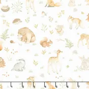 ABC's of Love - Enchanted Woods White Yardage