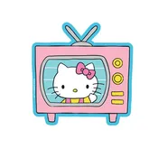 HELLO KITTY TV STAR VINYL STICKER