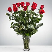 Dozen Long Stemmed Red Roses by BloomNation™