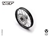 12" FRONT STEEL WHEEL FOR 15mm WHEEL AXLE W/4mm RENFORCED SPOKES