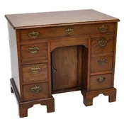 18th C. George III Knee Hole Desk