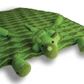 3-in-1 Triceratops Dino Baby Blanket Amigurumi Crochet Pattern - Digital Download