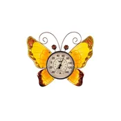 Butterfly Outdoor Wall Thermometer, Yellow