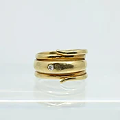 ANTONIO BERNARDO 18K yellow gold Dingle Diamond Coil Ring — New Pagoda Specialty