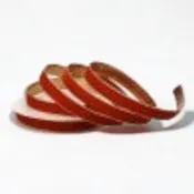 1" Wired Velvet Ribbon w/Metallic Edge/Red