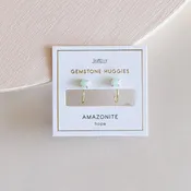 Amazonite Huggie Earrings