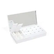 Crisp White AM/PM Pill Box