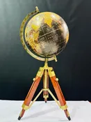 Globe, Black with Tripod Stand