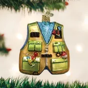 Fishing Vest Ornament | Old World Christmas Angler’s Apparel