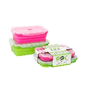 Flat Stacks Food Storage Container Set (2 Rectangle Large)