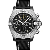 Breitling Avenger Chronogragh 45mm Black Leather Men’s Watch Stainless Steel A13317101B1X2  Black Dial 2024